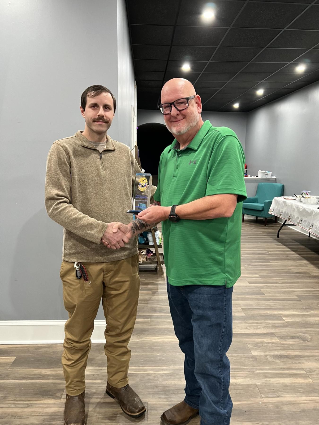 Officer Ball received the 2025 Officer of the Year Award. Presented by Chief Beddingfield.